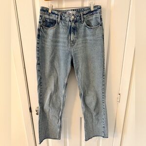 Zara Light Blue Cropped Jeans